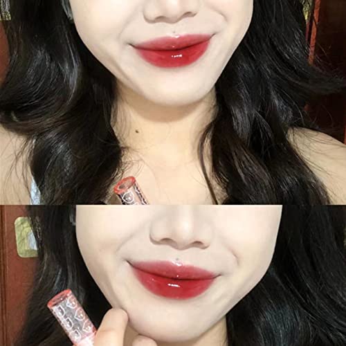 Kwolykim Glass Water Lifter Gloss, Hydrating Lip Gloss, Plumping Water Gloss Lip Gloss Moisturizing Sweet Lip Glaze Jacinth #TOP4