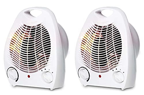 KWER Heizlüfter mit Ventilatorfunktion, Schnellheizer mit Ventilatorfunktion, 2000 Watt, Energiesparend, Leise für Den Innenbereich, Zimmer, Schlafzimmer, Badezimmer, Büro, Weiß Cover