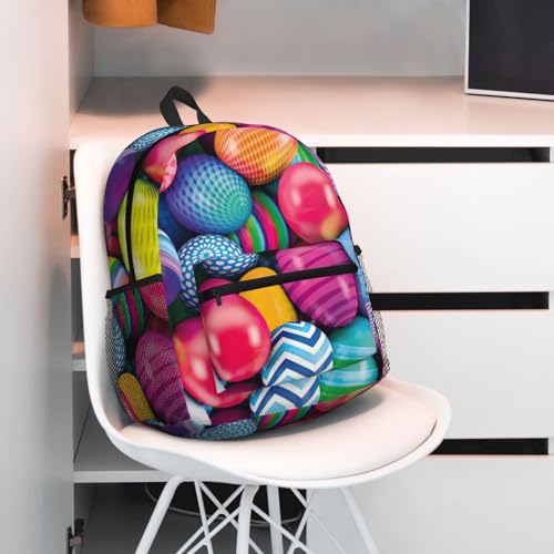 Sac à dos imperméable et décontracté avec imprimé œufs de Pâques - 6