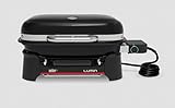 Weber Lumin Compact Barbecue �lectrique Portable/Compact, Jusqu?� 315 �C, avec thermom�tre de Couvercle, grilles en Fonte �maill�e, Surface 43 � 32 cm, Noir (1502044)