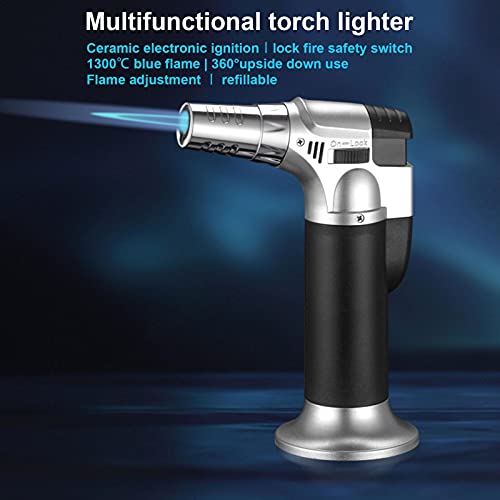 YJYQ Küchenbrenne Flambierbrenner, Nachfüllbar Butan Gasbrenner mit Sicherheitsschloss für die Küche Home Creme Brulee… – Bild 5