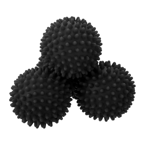 Balles de séchage en vinyle noir uxcell pour économiser l'énergie et éliminer les rides