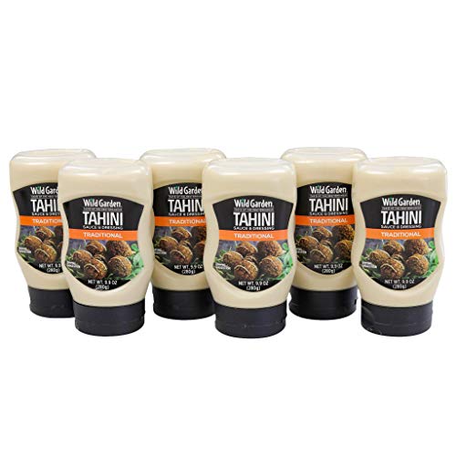 Wild Garden Easy Squeeze, Traditional Tahini, Great on falafel, sandwiches, salads, and S'mores! 9.9 oz Pack of 6