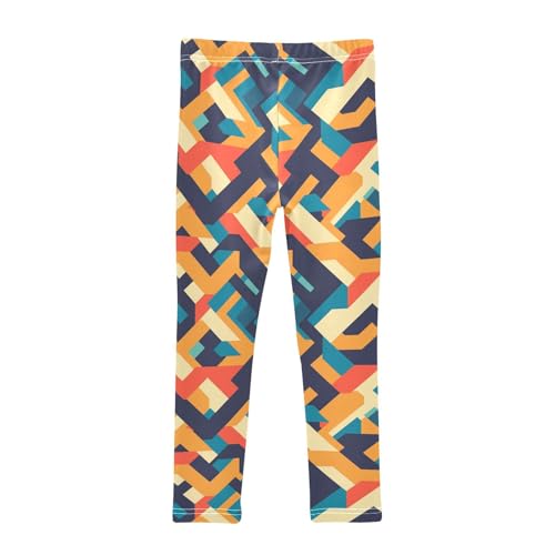 KLL Yellow Star Girls Basic Leggings Casual Full Length Athleisure Pants Running2