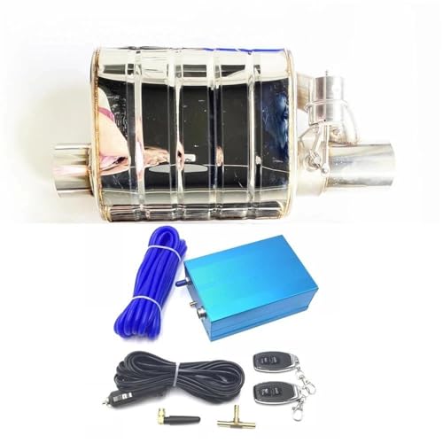 Tubo de escape con válvula de vacío de 3.0 pulgadas y juego remoto para automóvil