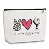 kdxpbpz Golf Gifts Balls for Women Cosmetic Bag Small Makeup Bag Birthday Christmas Gifts for Golfers Players Coaches Friends Golf Accessories Ball Bag