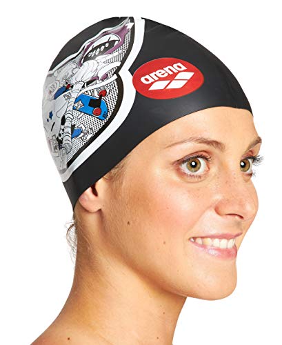 Bonnet de bain Arena Print 2 en silicone souple et extensible - 5