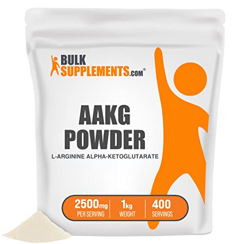 Bulksupplements.com Aakg Powder - Arginine Alpha-Ketoglutarate, Nitric Oxide Supplement - Unflavored, Gluten Free - 2500Mg Per Serving, 400 Servings (1 Kilogram - 2.2 Lbs) #TOP9
