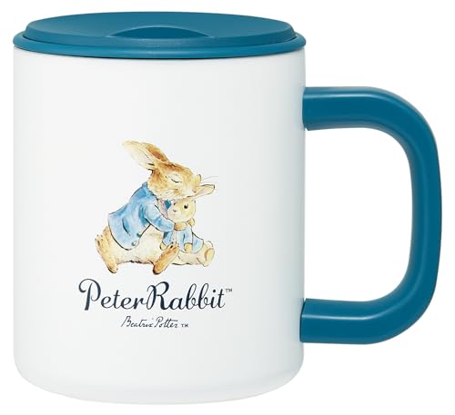 Skater STMG4N-A Hot and Cold Insulated Stainless Steel Mug with Lid, Double Wall Vacuum Insulation, 11.2 fl oz (330 ml), Peter Rabbit