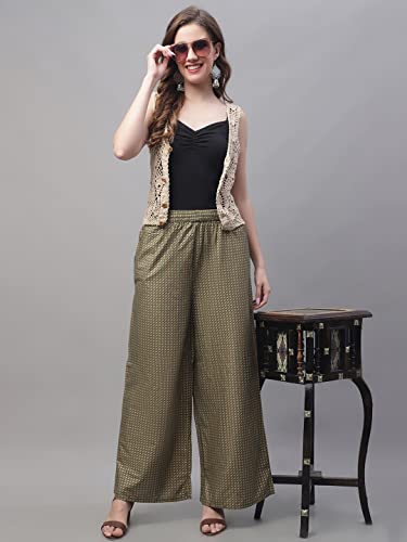 Image of Pistaa's Women's Regular Fit High Rise Palazzo