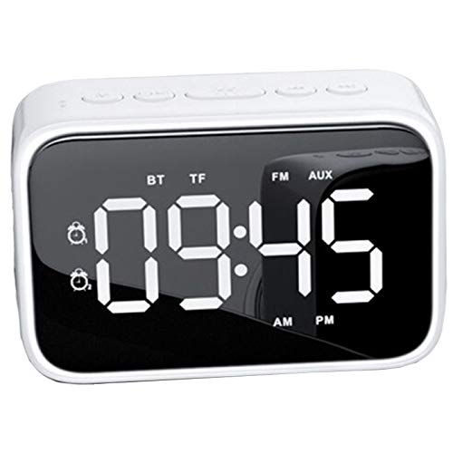 SODIAL Radio Reloj Despertador Digital con Radio FM, Altavoces con Conector para...