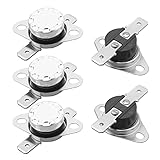 Fielect 5Pcs KSD301 Thermostat 40ｰC/104ｰF Normally Closed N.C Snap Disc Limit Control Switch Microwave Thermostat Thermal Switch