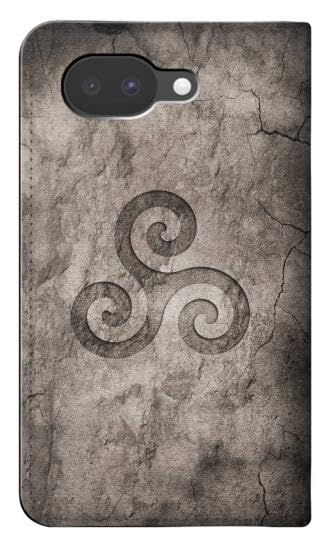 Housse cuir Google Pixel 10a au style de pierre gravée Triskele