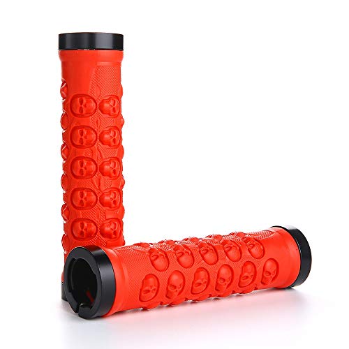Poignées de vélo VTT grip crâne en caoutchouc antidérapant Confort - 4