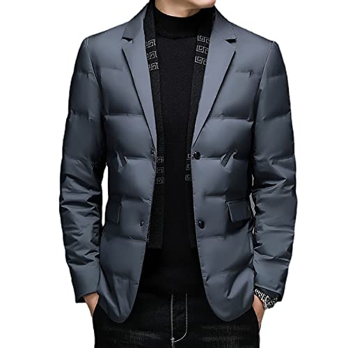 Doudoune pour homme motif écharpe de costume manteau d hiver gris compressible veste