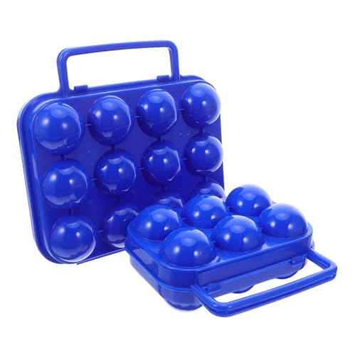 TOBBOMEY 2 piezas Huevera Portátil de Plástico Compartimentos Resistentes Golpes para Camping y Picnic Caja Organizadora para Huevos y Reutilizable Almacenamiento Seguro y Compacto para