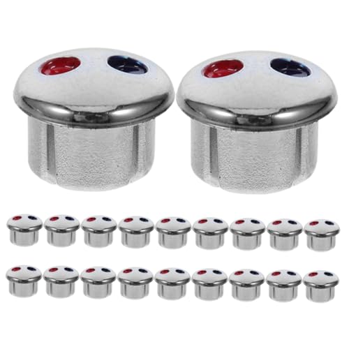 OSALADI 20pezzi Ricambio Per Rubinetti Manopole Per Acqua Calda e Fredda Pulsanti Etichette Per Maniglie Rubinetti Per Lavandini Del Bagno Marcatori Per Acqua Calda e Fredda