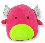 SQUISHMALLOWS KellyToy 12 inch (30cm) - Exclusive Neon Blacklight Collection - Archie The Neon Pink
