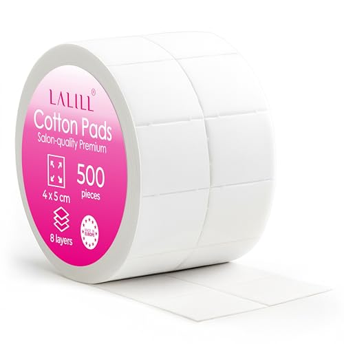 LALILL 500 Tampons - Tampons non pelucheux pour Cleaner, Aceton Remover - Lingettes Nageldesign...