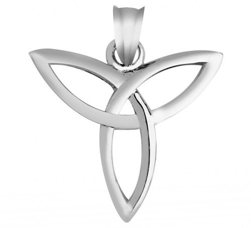 Celtic Pendants Classic Gaelic Trinity Pendant in 10k White Gold