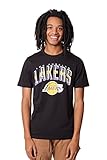 Ultra Game -NBA Los Angeles Lakers Mens Arched Plexi Short Sleeve Tee Shirt, Black, Medium