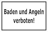 Melis Folienwerkstatt Aufkleber Baden Angeln verboten 15x10cm – 20 VAR S00110-003-A
