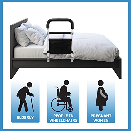 Mpinoi Double Bed Assist Rails For Elderly Adults Safety - Bed Side Rail Fall Prevention Guard For Seniors Height Adjustable Fits Medical Bed,Queen,Twin,King,Full Bed #TOP5