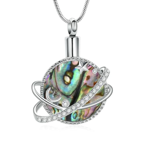 Collier de lune pour cendres pendentif commémoratif à porter au quotidien