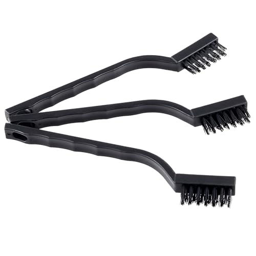 Image of HOZEON 70 PCS Small Wire Brushes, Nylon Cleaning Brushes, Wire Bristle Brush, Wire Brush Scratch Brush for Cleaning Rust, Welding Slag and Paint Stripping, 7 Inch
