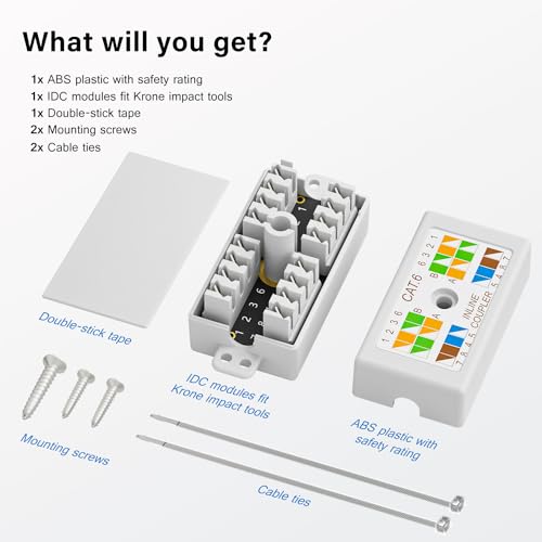 Boîte de jonction Ethernet Cat 6 Iwillink pour connexion RJ45 stable