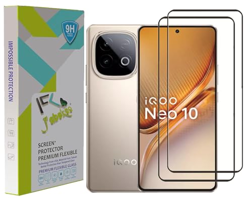 Image of FabeKee Tempered Glass Screen Protector Compatible For Black Cellphone With Edge To Edge Coverage And Easy Installation Kit (Transparent, iQOO Neo 10)