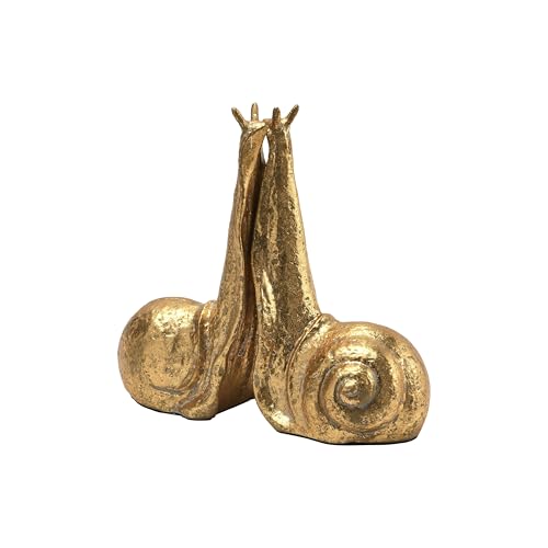 Image of Creative Co-Op Decorative Distressed Cast Metal Snail Bookends, Gold