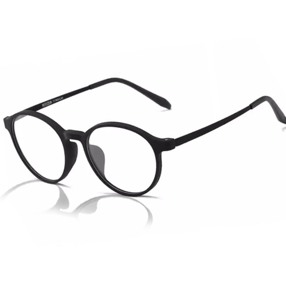 NILZA Redondo Gafas Presbicia para Hombres Mujeres Gafas De Lectura 1.27 1.75 Reading Glasses Gafas Luz Azul Anteojos Antifatiga (Color : Black, Size : 2.5X)