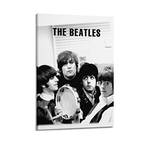 SHUPSY Poster décoratif sur toile The Beatles Black White – Poster mural et photo d’art moderne pour chambre à coucher – 20 x 30 cm - Les Beatles, Paul McCartney, John Lennon, RIngo Starr, George Harrison SHUPSY Poster décoratif sur toile The Beatles Black White - Poster mural et photo d'art moderne pour chambre à coucher - 20 x 30 cm