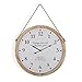 Produktbild Versa Maje Dekorative Wanduhr für die Küche, das Wohnzimmer, Esszimmer oder Schlafzimmer, , Maßnahmen (H x L x B) 53 x 5 x 53 cm, Seil, MDF-Holz und Metall, Farbe: Weiß, Schwarz und Braun