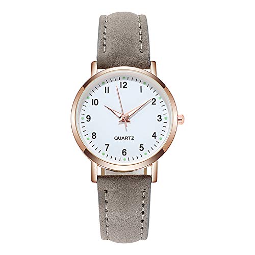 Hunputa Ladies Diamond-Studded Luminous Retro Female Watch Belt Quartz Watch