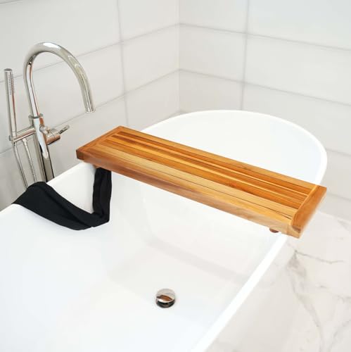 EcoDecors, 34 inch, Bath Tray for Tub, Bath Tub Tray Wood, Bathtub Table, Caddy for Bathtub in Natural Teak by EcoDecors - Image 9