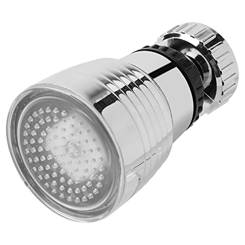 Aérateur De Robinet Led,Leuchtender+Wasserhahn,Évier Aérateur Led Éclairé 360 ° Pivotant 3 Couleurs Température Contrôlée Led Lumière Cuisine Évier...