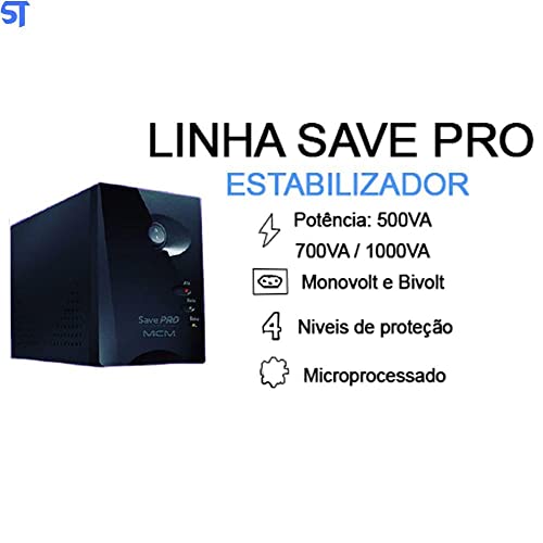 Estabilizador 1000VA MCM Save Pro Bivolt/115V