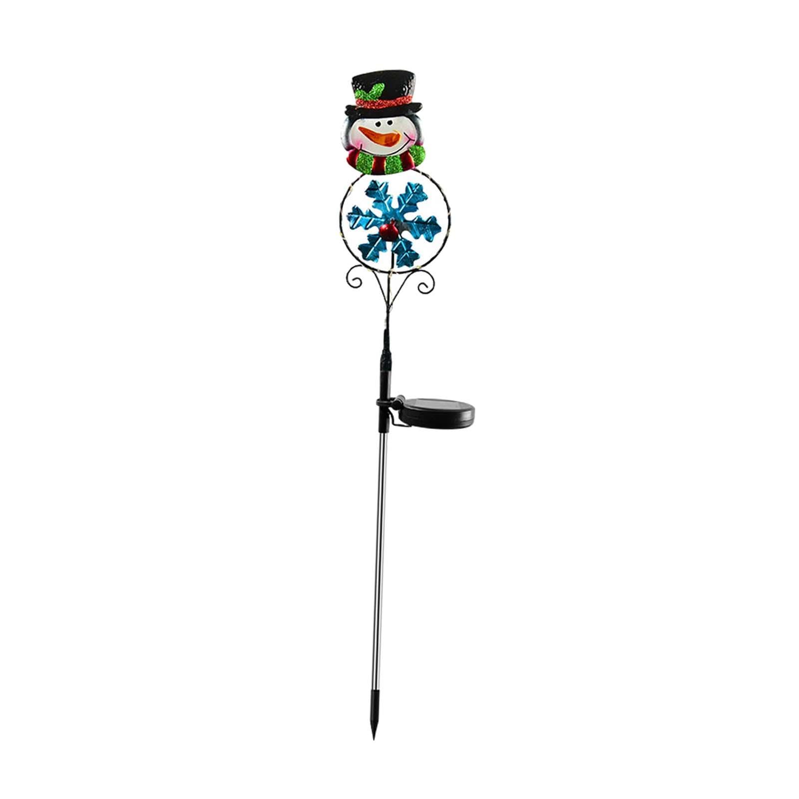 Led Outdoor Light Waterproof Solar Pathway Light for Garden Driveway Walkway Snowman-image-42