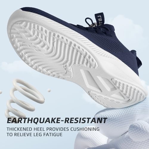 Walking Shoes for Women- Lightweight, Slip On, Breathable Sneakers for Running, Walking, Jogging, Gym Blue Size 9.54