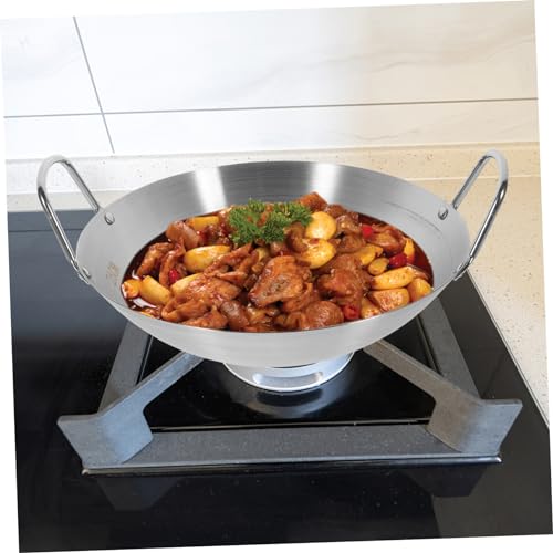 Wok de acero inoxidable con fondo redondo grande miniatura 4