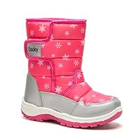 Daclay Kids Snow Boots Boys Girls Winter For Toddler Waterproof Ankle Boot Kids Anti-slip Walking Shoes Warm High-Top Outdoor Footwear
