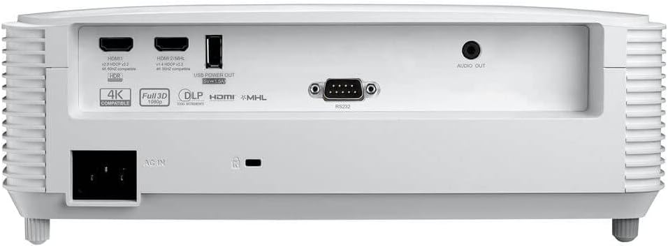 Optoma GT1080HDRx Projector Rear Connectivity Ports