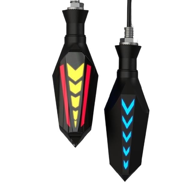 Clignotant pour moto jaune à double face pour résoudre le manque de visibilité