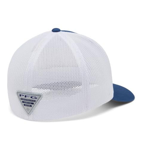Columbia Unisex PFG Fish Flag Mesh Ball Cap, Night Tide/White, L/XL by Columbia - Used condition - Image 2