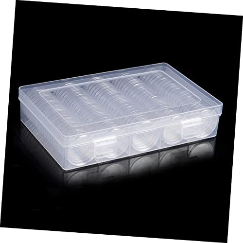 Caja organizadora transparente para colección de monedas 27mm miniatura 4