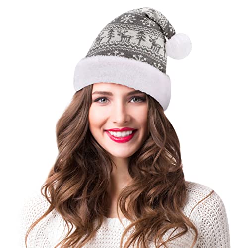 CUTeFiorino-Kinder-Schals-Und-Muetzen-Fuer-Maedchen-Winter-Weihnachten-Wolle-Weihnachtsmuetze-Schnee-Flanell-Erwachsene-Strickmuetze-Baseballmuetzen-Cap-Sammlung
