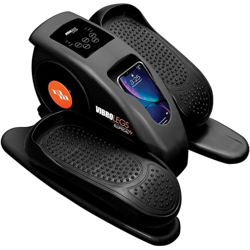 Vibro Legs Elliptical - motorisierter Heimtrainer & Beintrainer für Zuhause - Pedaltrainer für Bewegung im Sitzen - fördert Durchblutung & Fitness - leises Trainingsgerät - Ellipsentrainer elektrisch
