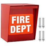 TRUCFUSION Feuerwehrbox mit Schlossloch, rot, robuster Stahl